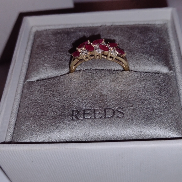 10K Gold Marquise Ruby Ring - Picture 16 of 16